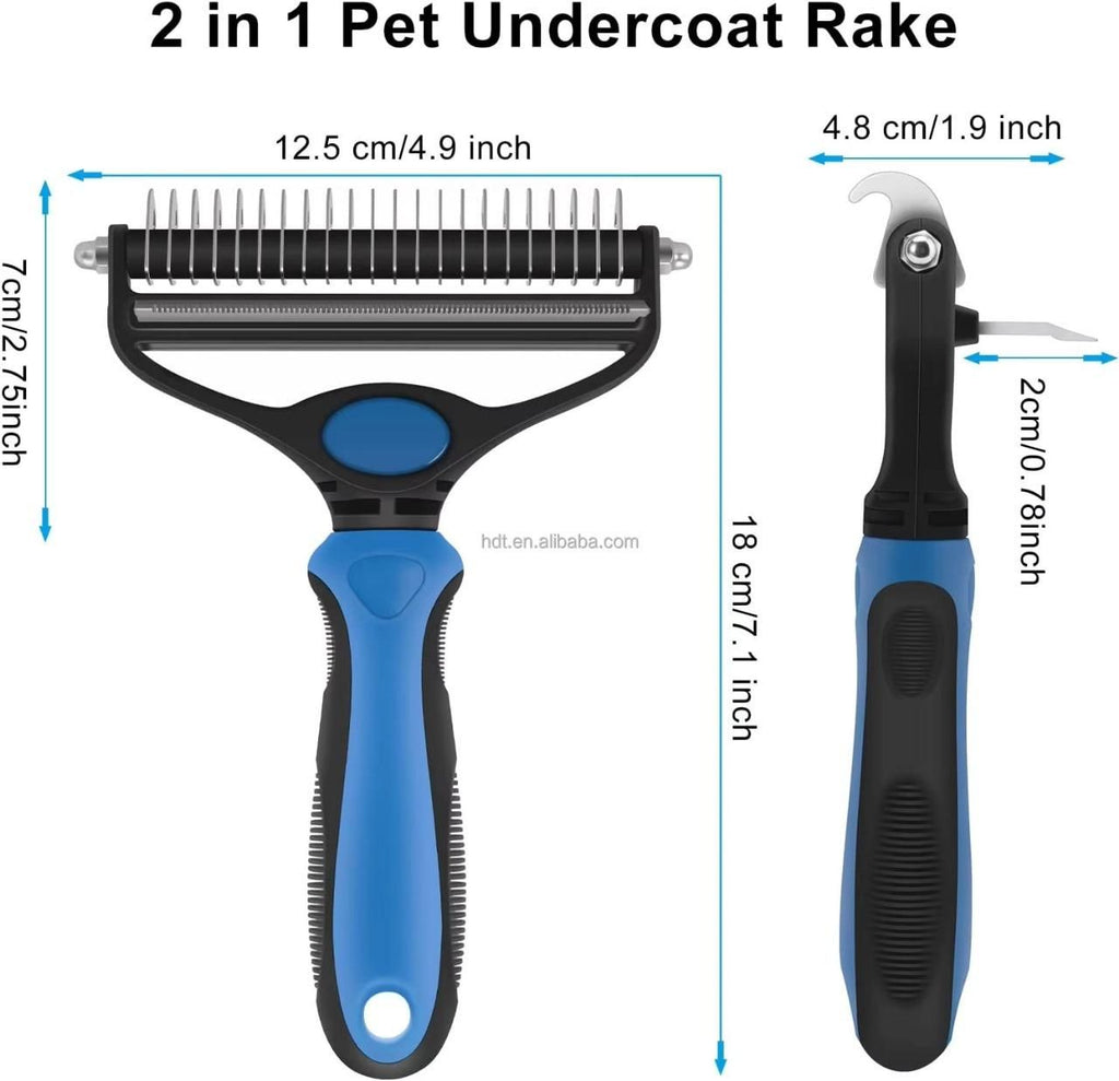 2 in 1 Deshedding Grooming Undercoat Brush